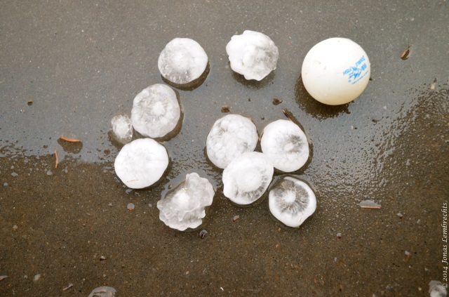 Hailstones and pingpong ball