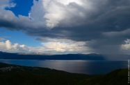 Thunderstorm over lake Törnetrask