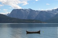 Canoe in a Norwegian fjord