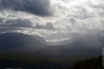 Rain blowing over the Abisko National Park