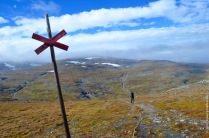 Installing the plots of our trail observations on top of mount Nuolja