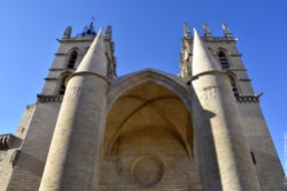 The entrance to the cathedral of Montpellier