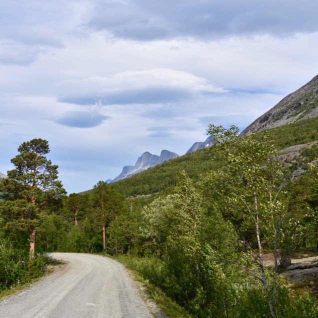 Mountain road in the Skjomen valley